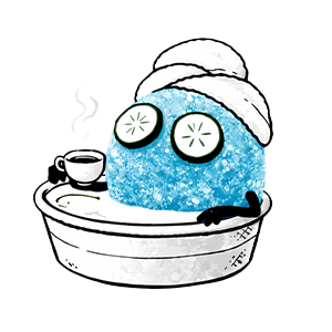 Cyan gummy illustrated